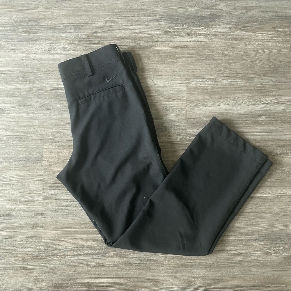 NIKE GOLF WOMENS BLACK DRI FIT STRAIGHT LEG ANKLE PANTS MEDIUM M